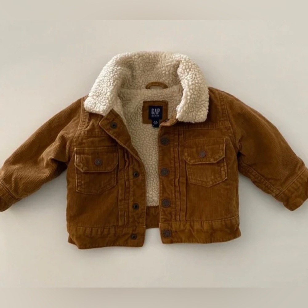 12-18m sherpa lined GAP corduroy jacket